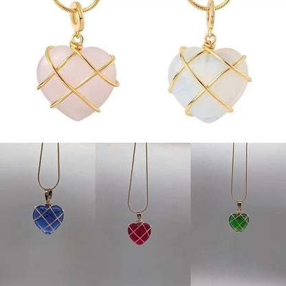 Glowing Love Heart Crystal Pendant